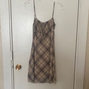 Plaid Spaghetti Strap Dress